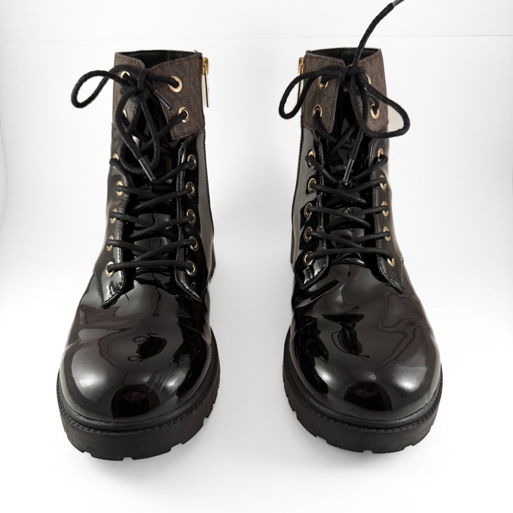 MICHAEL Michael Kors Women's Alistair Lace-Up Lug Sole Combat Booties - Picture 3 of 12